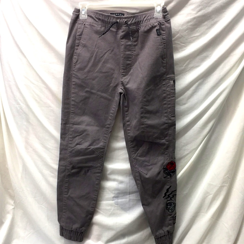 Nitrous black elastic leg pants boys sz M